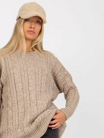 Grof Gebreide Oversized Dames Lange Trui 